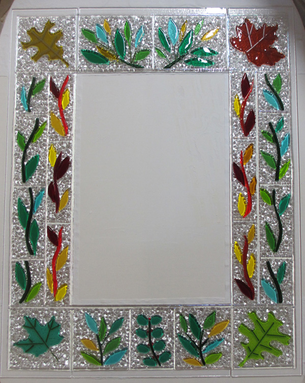 Leafy mirror frame